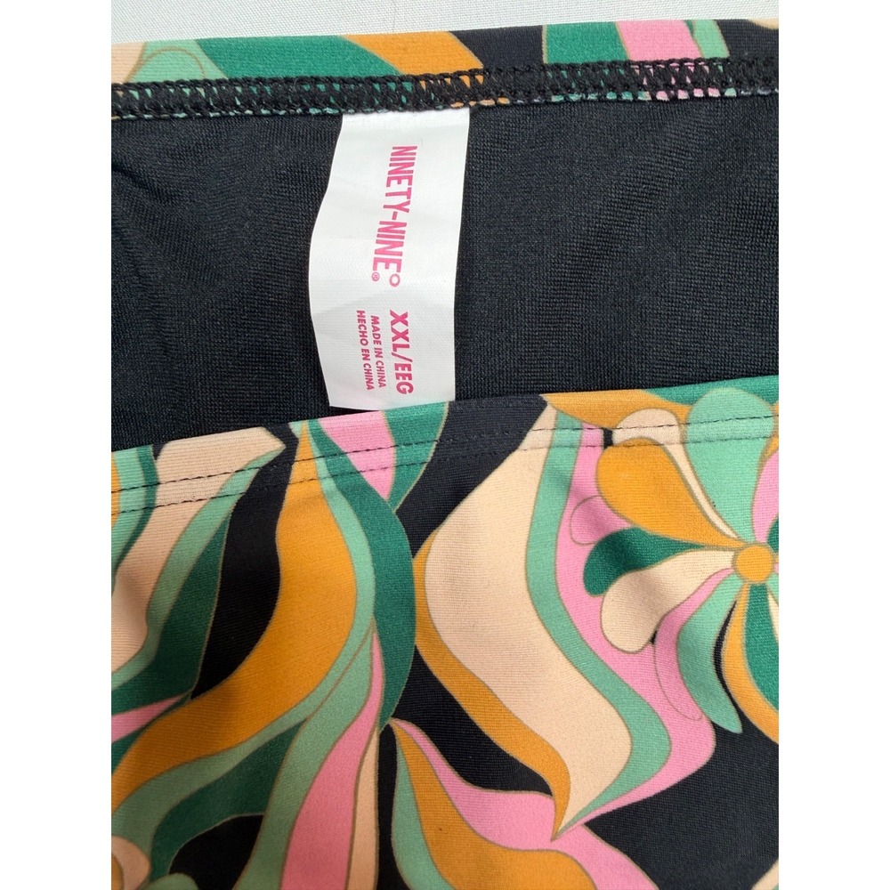 NWT Ninety Nine XXL Retro Floral Psychedelic Side Tie Bikini Bottoms Swim - Picture 4 of 7